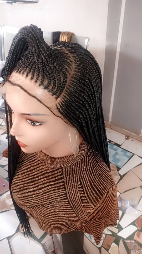 360•Full cap Ghana weave Front side Shuku Ghana weave braids
