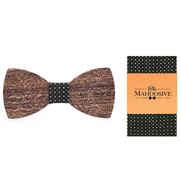 Wooden Mens bow Tie Wood Neck Tie Set for Men Suits Tie Handkerchief Cufflinks Gravatas Ties for Men Wedding Vestidos Corbatas