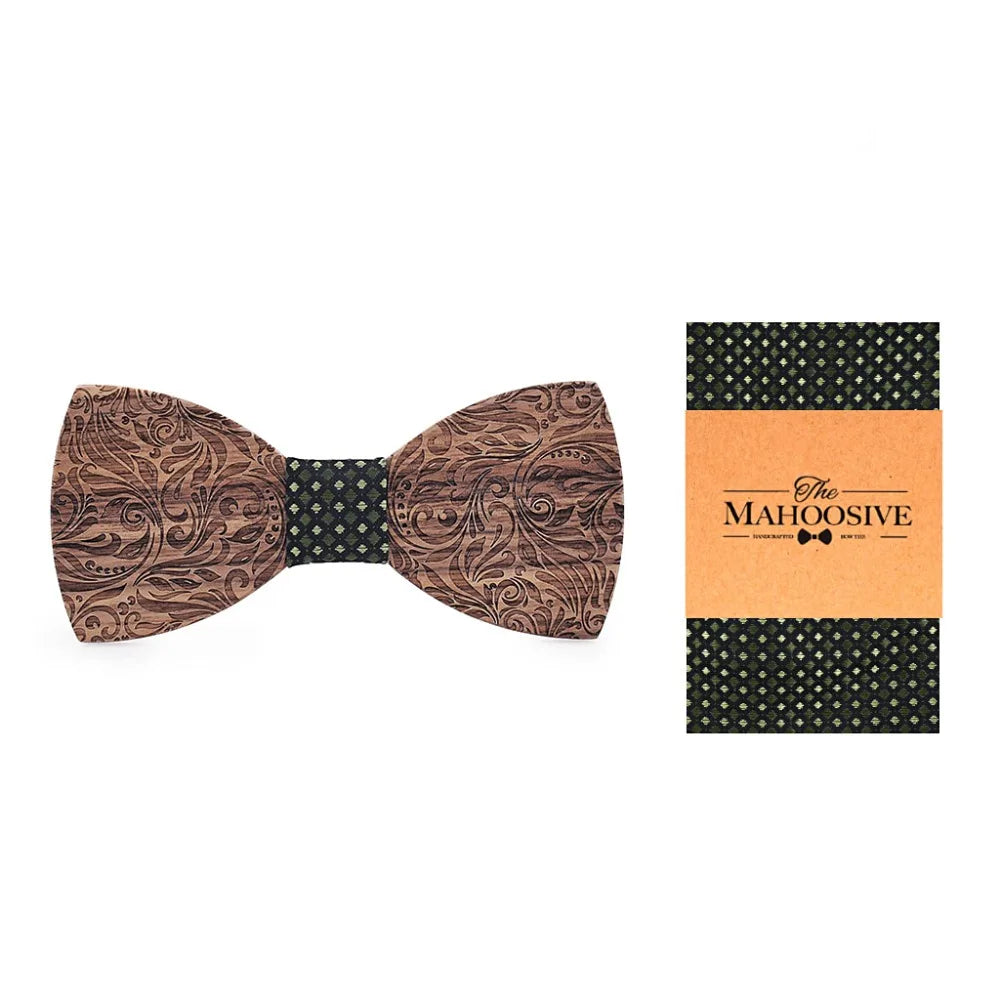 Wooden Mens bow Tie Wood Neck Tie Set for Men Suits Tie Handkerchief Cufflinks Gravatas Ties for Men Wedding Vestidos Corbatas