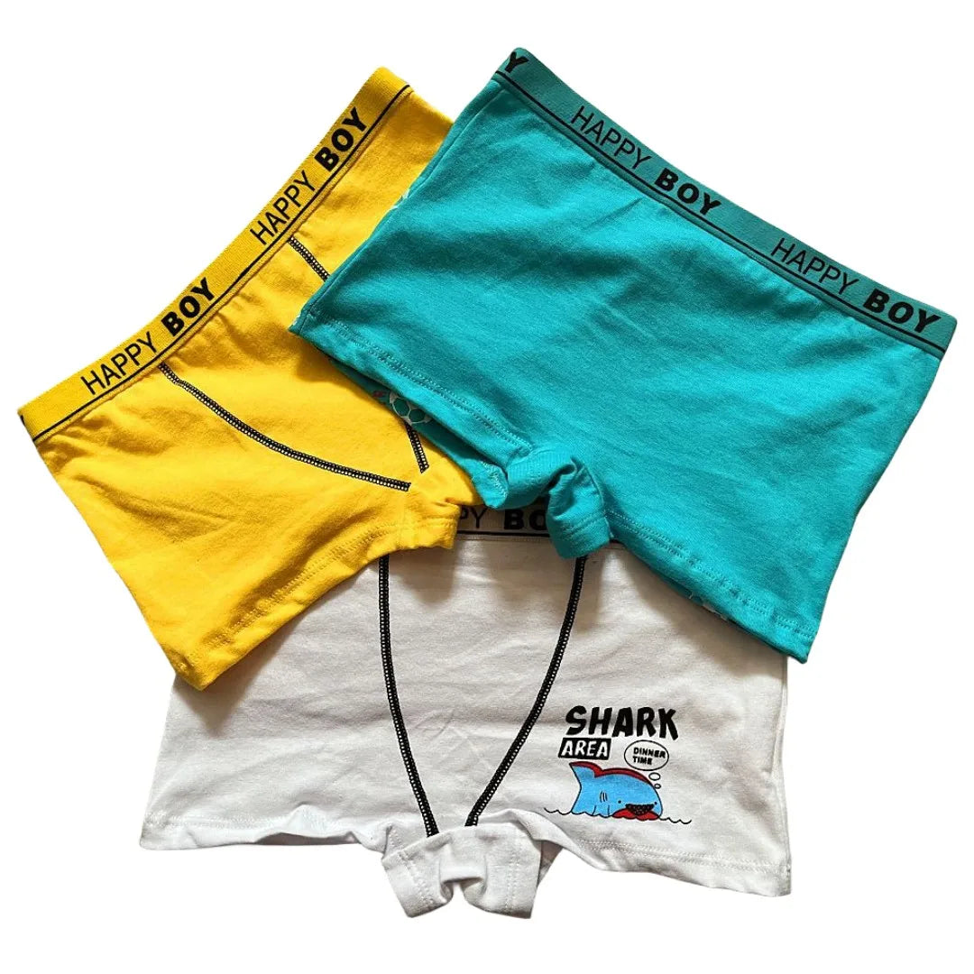12pcs/Lot Boys Cotton Briefs Cartoon Design Underwear Baby/Boy Soft Breathable Underpants/Boxers 4-10 Years Old