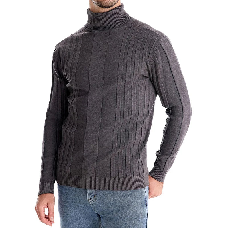 Men's Casual Sweaters/Textured Knitted Pullover/Men Leisure Long Sleeve/Warm Knit Sweater/Men Top