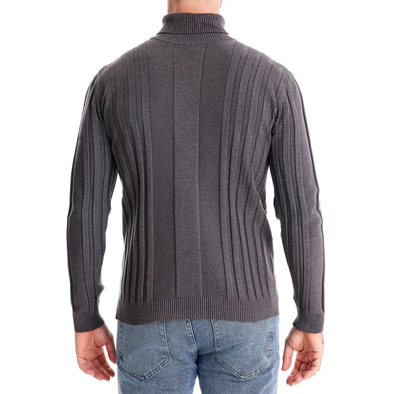 Men's Casual Sweaters/Textured Knitted Pullover/Men Leisure Long Sleeve/Warm Knit Sweater/Men Top