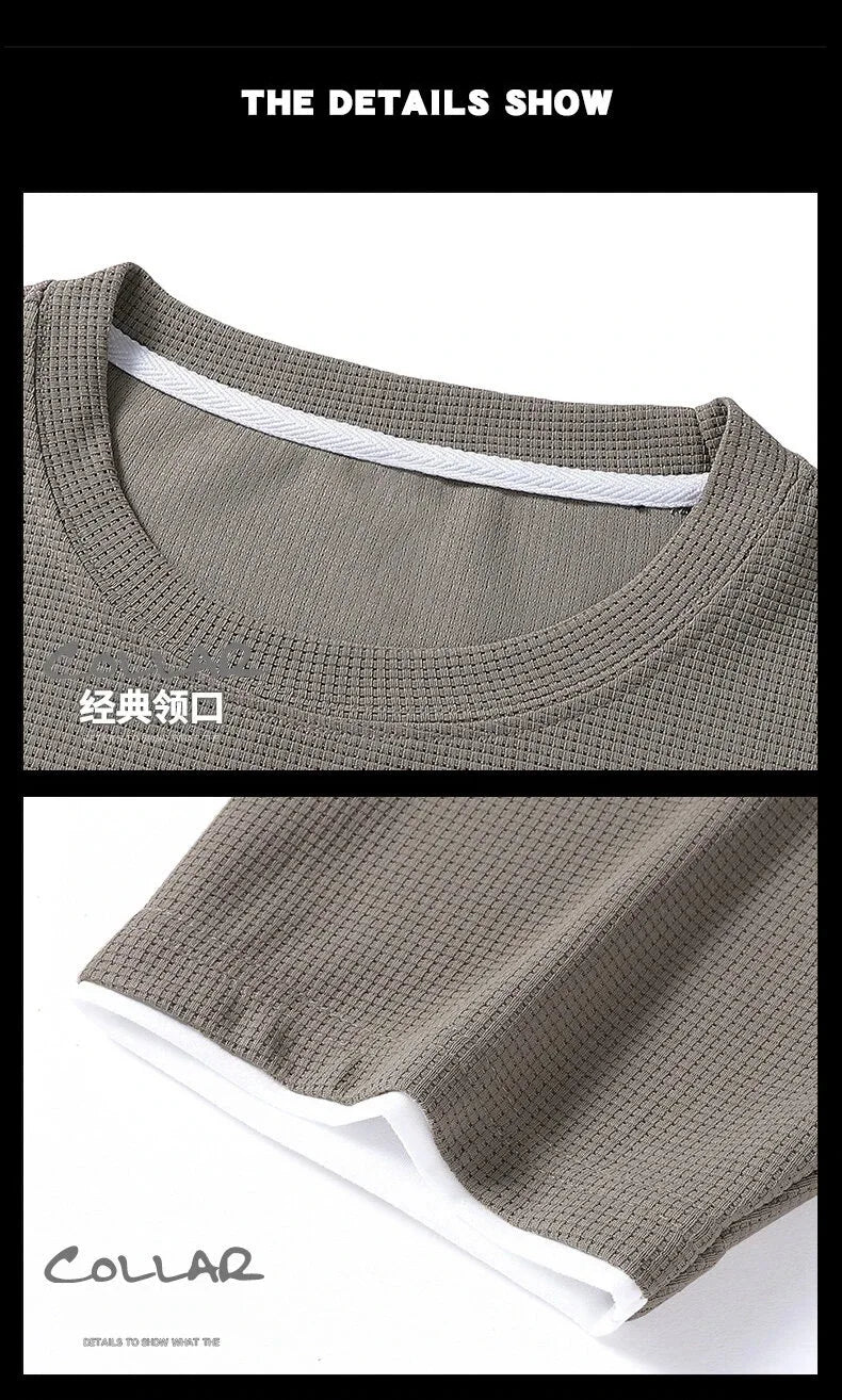 Men's Sports Suit/Fashion Short Sleeve Tracksuit/Men Suits/Men's Two Piece Set/Casual T-Shirt and Shorts Set