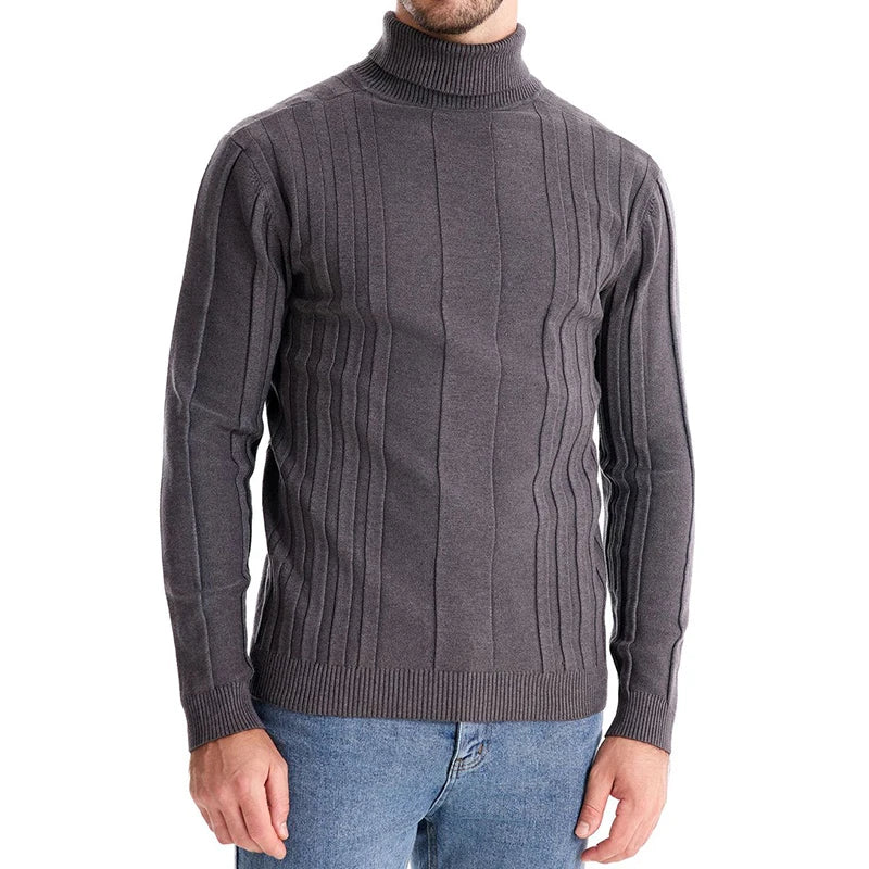 Men's Casual Sweaters/Textured Knitted Pullover/Men Leisure Long Sleeve/Warm Knit Sweater/Men Top