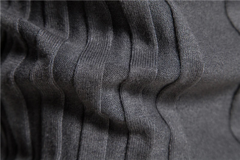 Men's Casual Sweaters/Textured Knitted Pullover/Men Leisure Long Sleeve/Warm Knit Sweater/Men Top