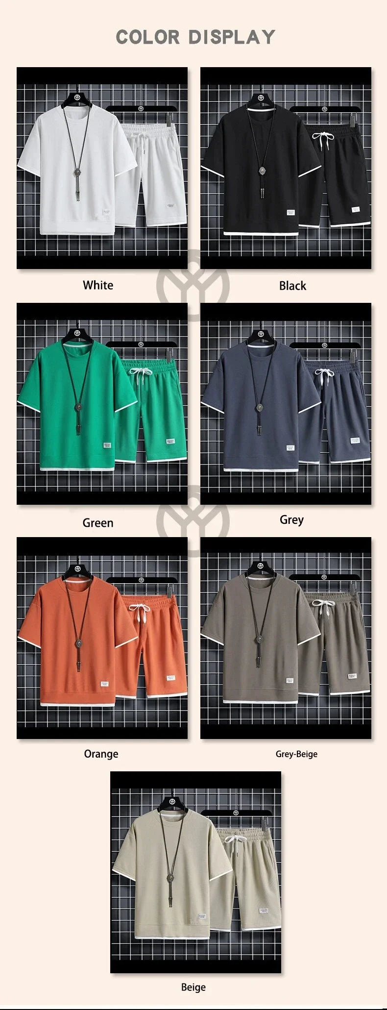 Men's Sports Suit/Fashion Short Sleeve Tracksuit/Men Suits/Men's Two Piece Set/Casual T-Shirt and Shorts Set