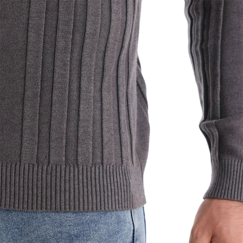 Men's Casual Sweaters/Textured Knitted Pullover/Men Leisure Long Sleeve/Warm Knit Sweater/Men Top