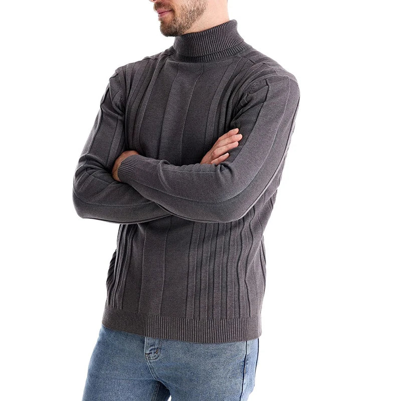 Men's Casual Sweaters/Textured Knitted Pullover/Men Leisure Long Sleeve/Warm Knit Sweater/Men Top