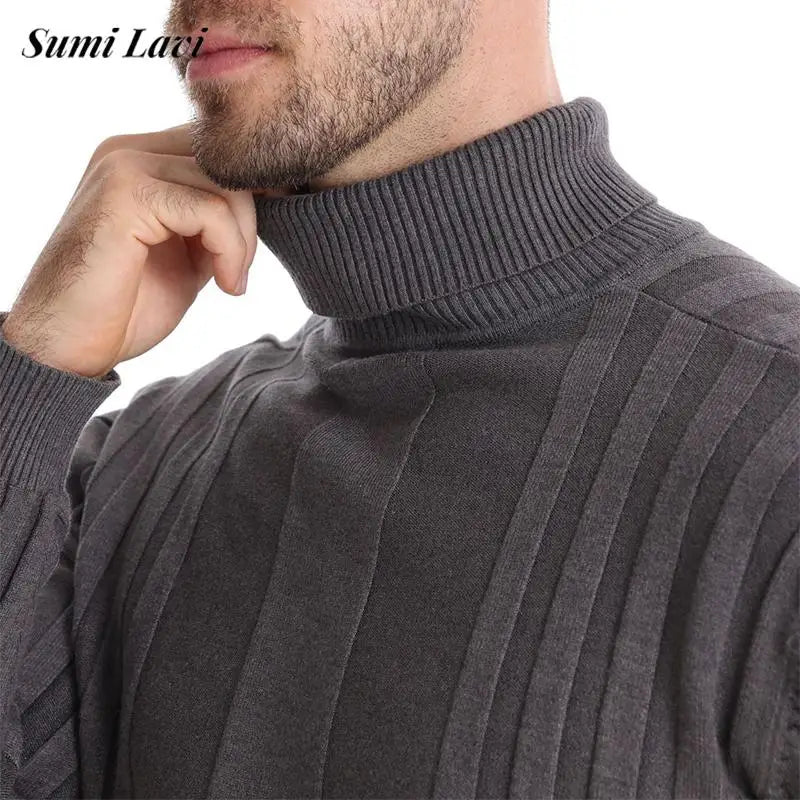Men's Casual Sweaters/Textured Knitted Pullover/Men Leisure Long Sleeve/Warm Knit Sweater/Men Top