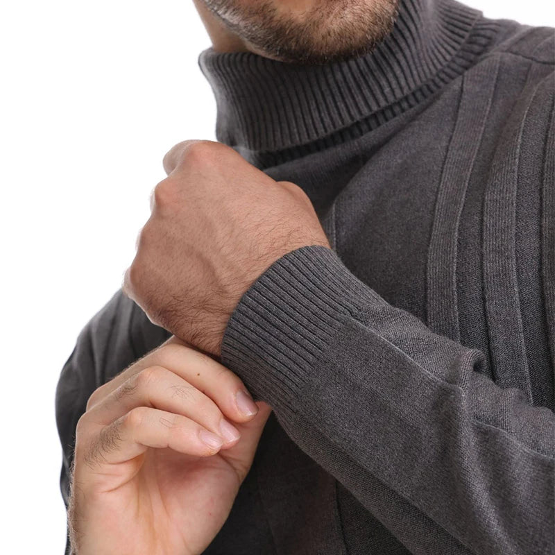 Men's Casual Sweaters/Textured Knitted Pullover/Men Leisure Long Sleeve/Warm Knit Sweater/Men Top