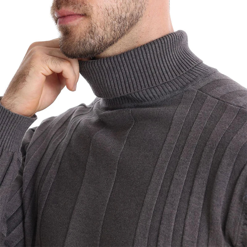 Men's Casual Sweaters/Textured Knitted Pullover/Men Leisure Long Sleeve/Warm Knit Sweater/Men Top