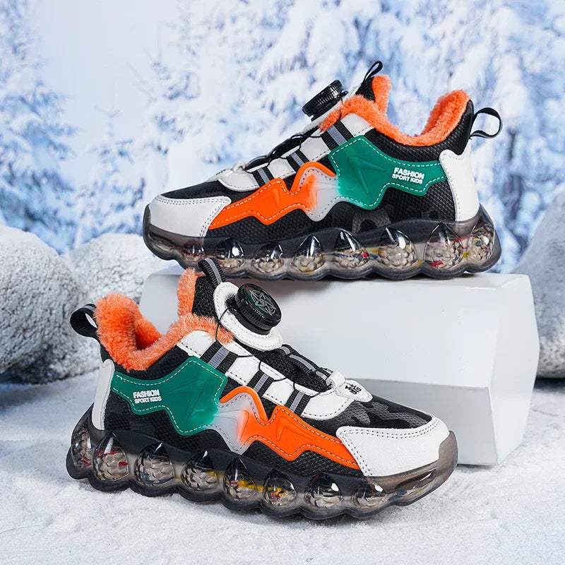 Winter Children Shoes Boys Sneaker Outdoor School Kids Snow Shoes 6 To 12 Years Plush Warm Cotton Tennis Sports Shoes for Boy