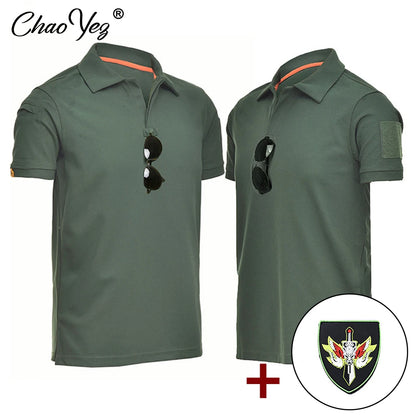 Men's Tactical Polo T-shirt/Military Army Combat T Shirt/Quick Dry Tees for Outdoor