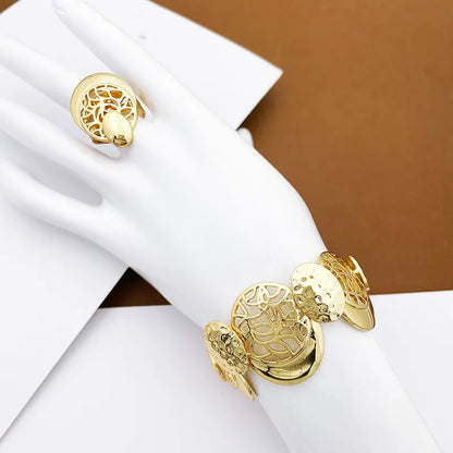 Italian Gold Plated Jewelry Set Necklace Earring Sets For Women ensembles de bijoux africains