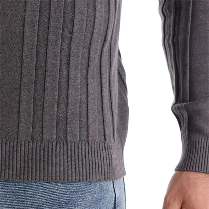 Men's Casual Sweaters/Textured Knitted Pullover/Men Leisure Long Sleeve/Warm Knit Sweater/Men Top