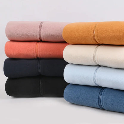 Spring Sports Zipper Fleece Jacket Women Men Long Sleeve Solid Warm Loose Oversize Coat Vintage  Clothes