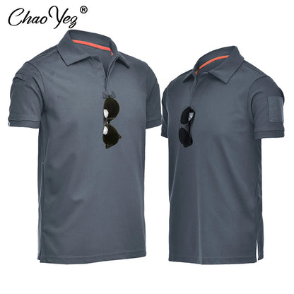 Men's Tactical Polo T-shirt/Military Army Combat T Shirt/Quick Dry Tees for Outdoor