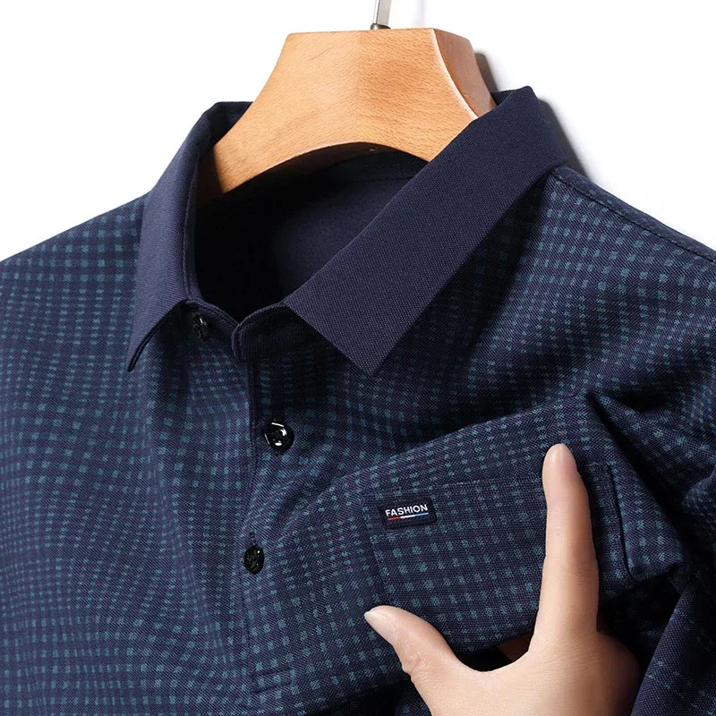 Summer Short Sleeved T-shirt for Men's Trendy and Versatile Slim Fit Breathable POLO Shirt Top
