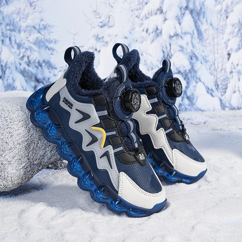 Winter Children Shoes Boys Sneaker Outdoor School Kids Snow Shoes 6 To 12 Years Plush Warm Cotton Tennis Sports Shoes for Boy