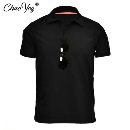 Men's Tactical Polo T-shirt/Military Army Combat T Shirt/Quick Dry Tees for Outdoor