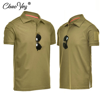 Men's Tactical Polo T-shirt/Military Army Combat T Shirt/Quick Dry Tees for Outdoor